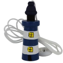 blue white striped lighthouse light pull