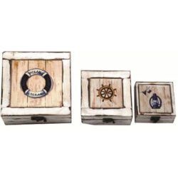 3 Nautical Storage Boxes