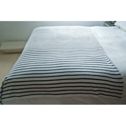 White Furniture Throw Blue Stripes