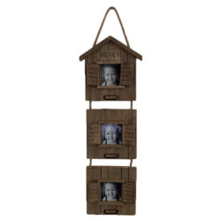 6902 Rustic 3 Panel Wooden Photo Frame
