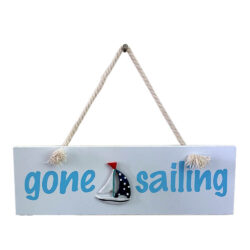Wooden Gone Sailing sign