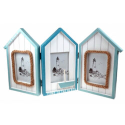 Come to the beach hut photo frame