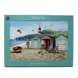 Sandy Bay Beach Scene Place Mats