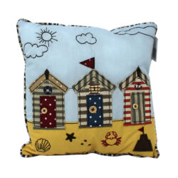 6547 Small Beach Hut Nautical Cushion