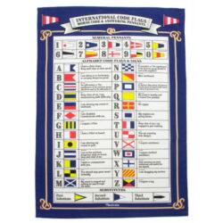 6128 Code Flags for Morse Code Tea Towel
