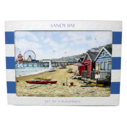 Sandy Bay Beach Scene Table Placemats